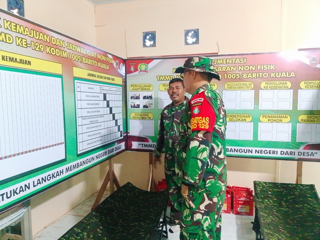 Pengamanan Pelaksanaan TMMD Ke-129 oleh Kodim 1005/Barito Kuala Didukung Tinjauan Dansatgas