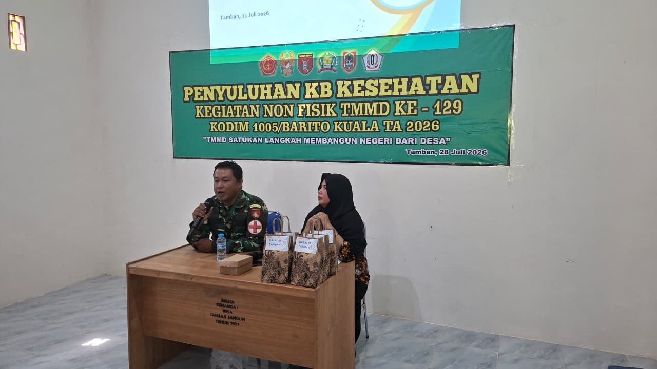 Pendampingan Non Fisik oleh TMMD Ke-129 Kodim 1005/Barito Kuala Lewat Penyuluhan