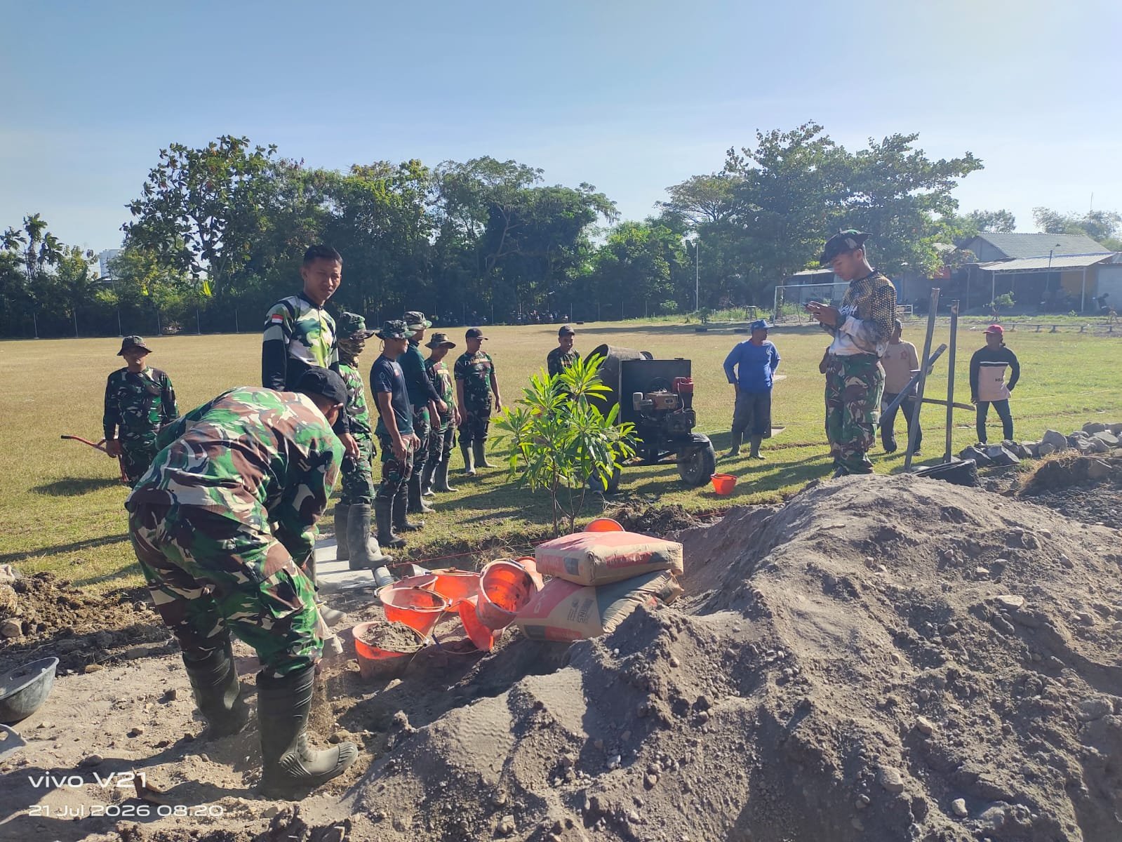 Satgas TMMD Reguler ke-129 Dorong Penyelesaian Talud di Dusun Sudimoro