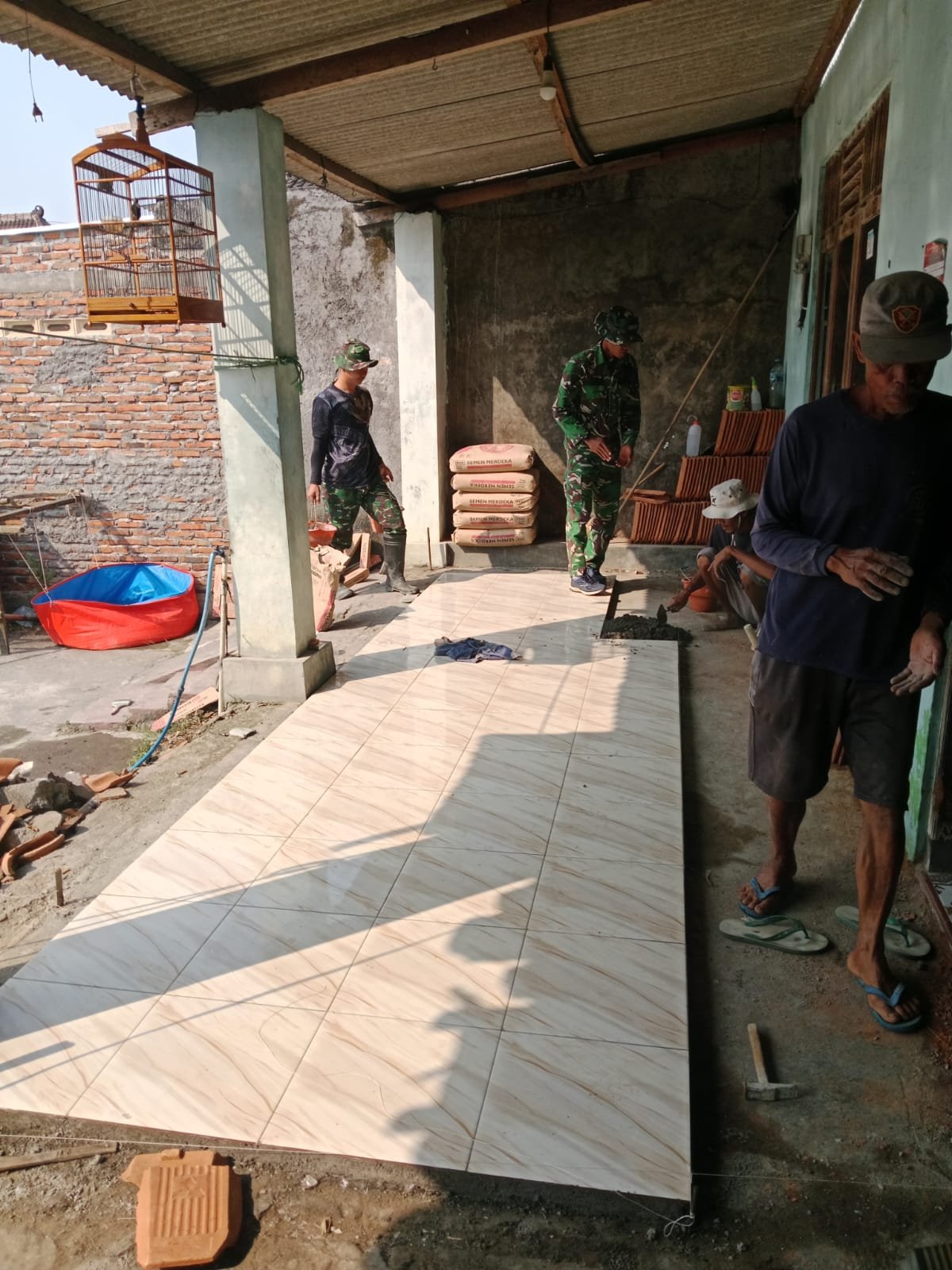 Rehabilitasi Rumah Mardiono Dikerjakan Secara Cermat