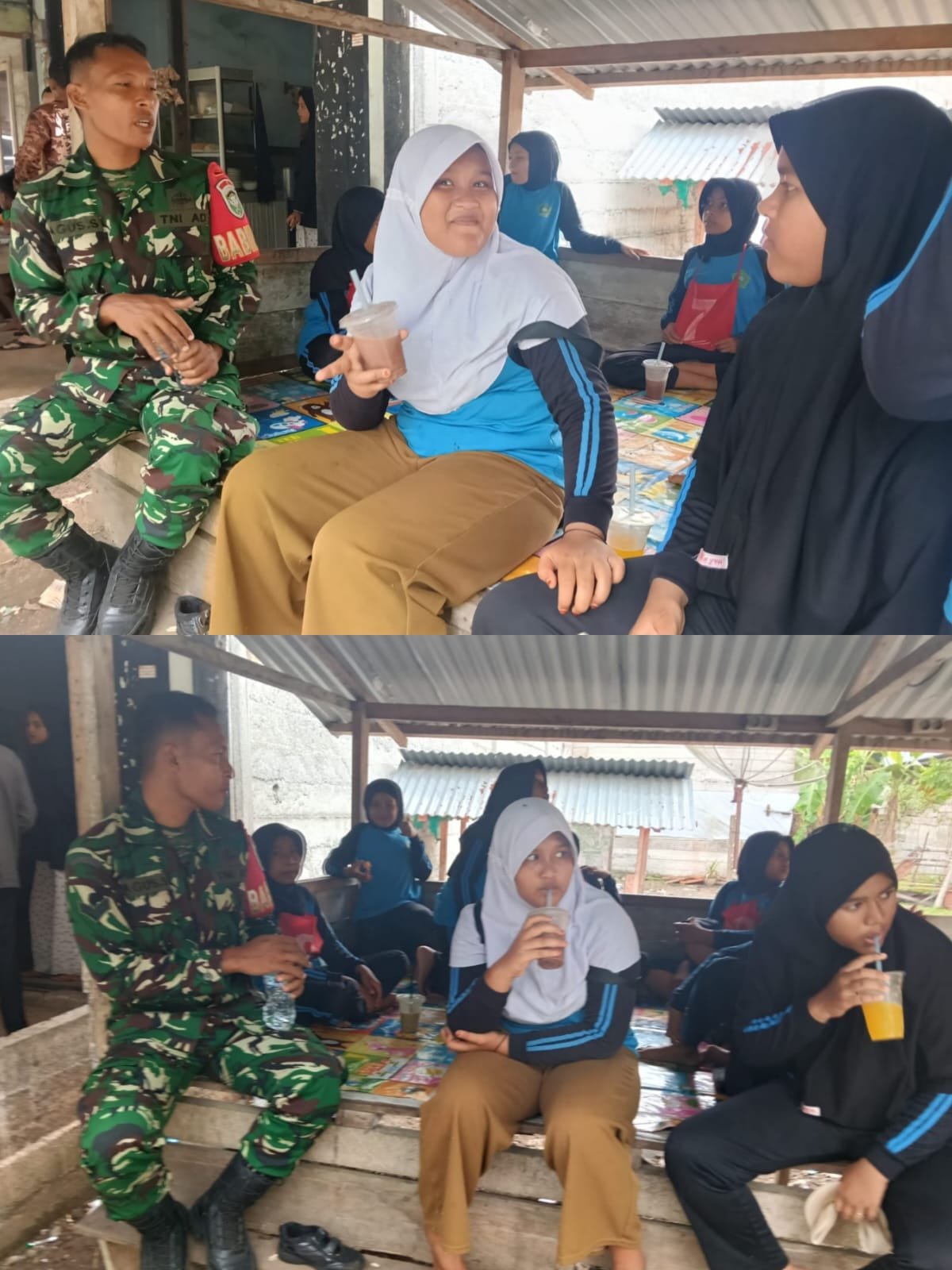 Babinsa Kodim 0105/Aceh Barat Motivasi Murid SD Drien Rampak Giat Belajar