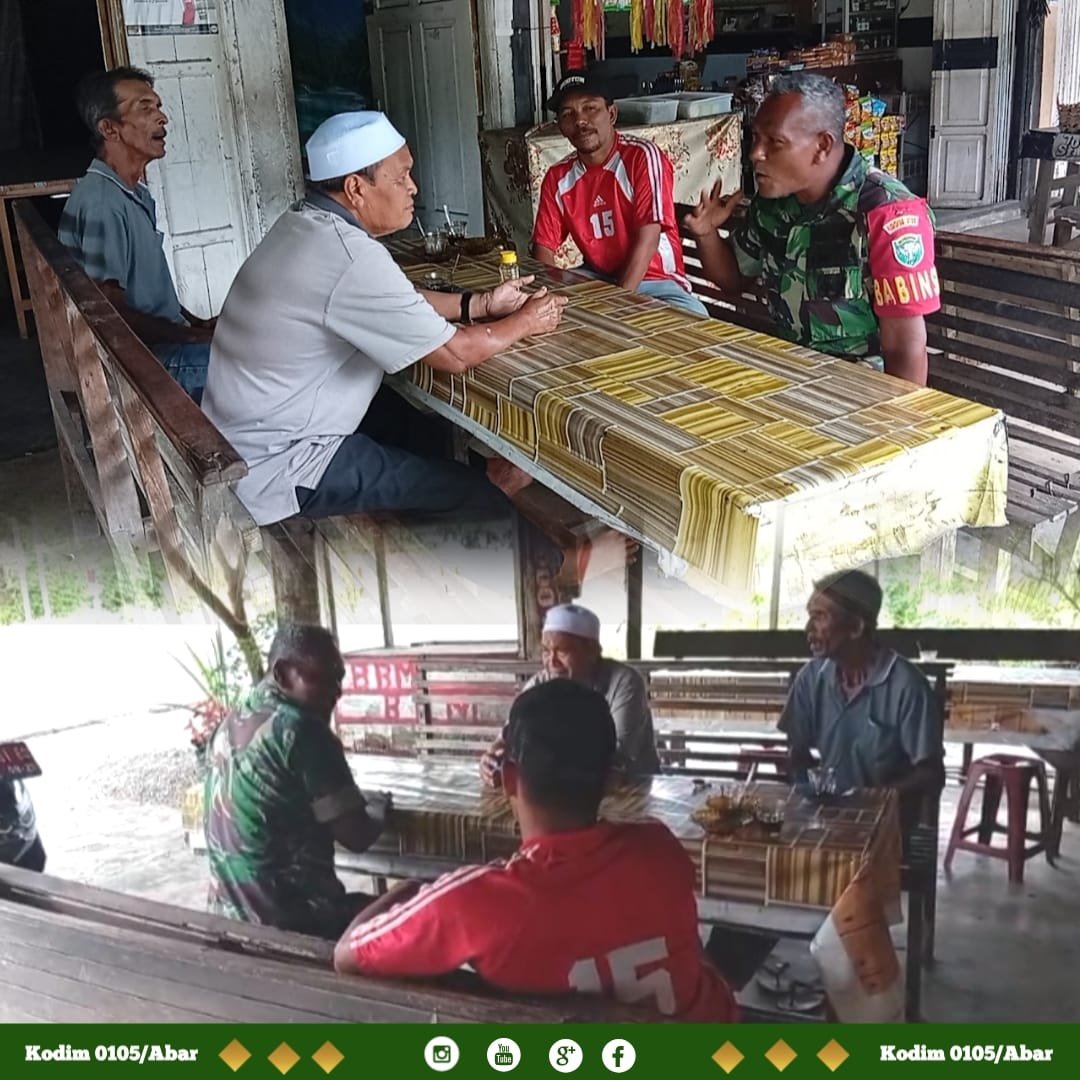 Duduk Bersama Warga, Babinsa Samatiga Bangun Kepercayaan untuk Menjaga Kondusivitas