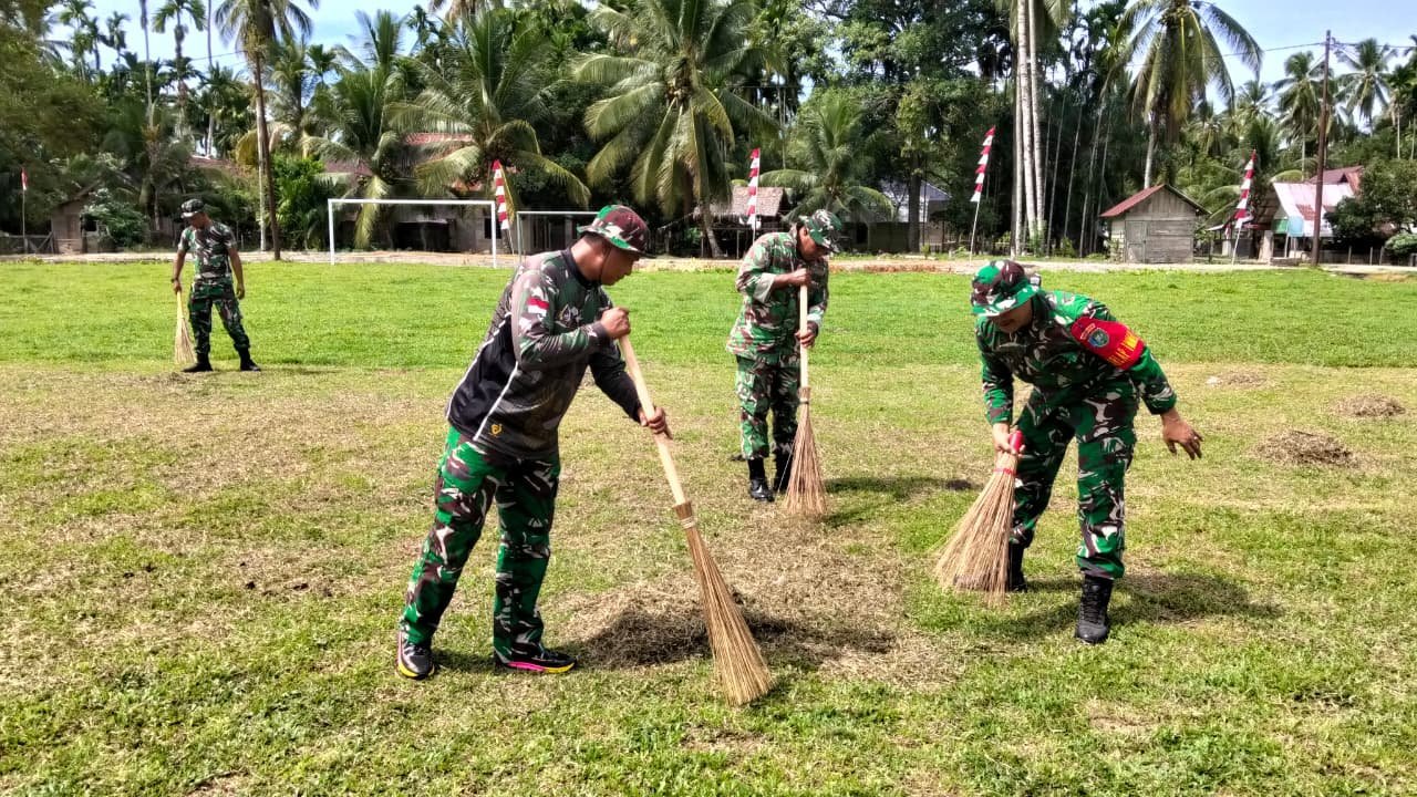 TMMD Ke-129: Wajah Baru Lapangan dan Gerbang Masjid di Sarah Raya