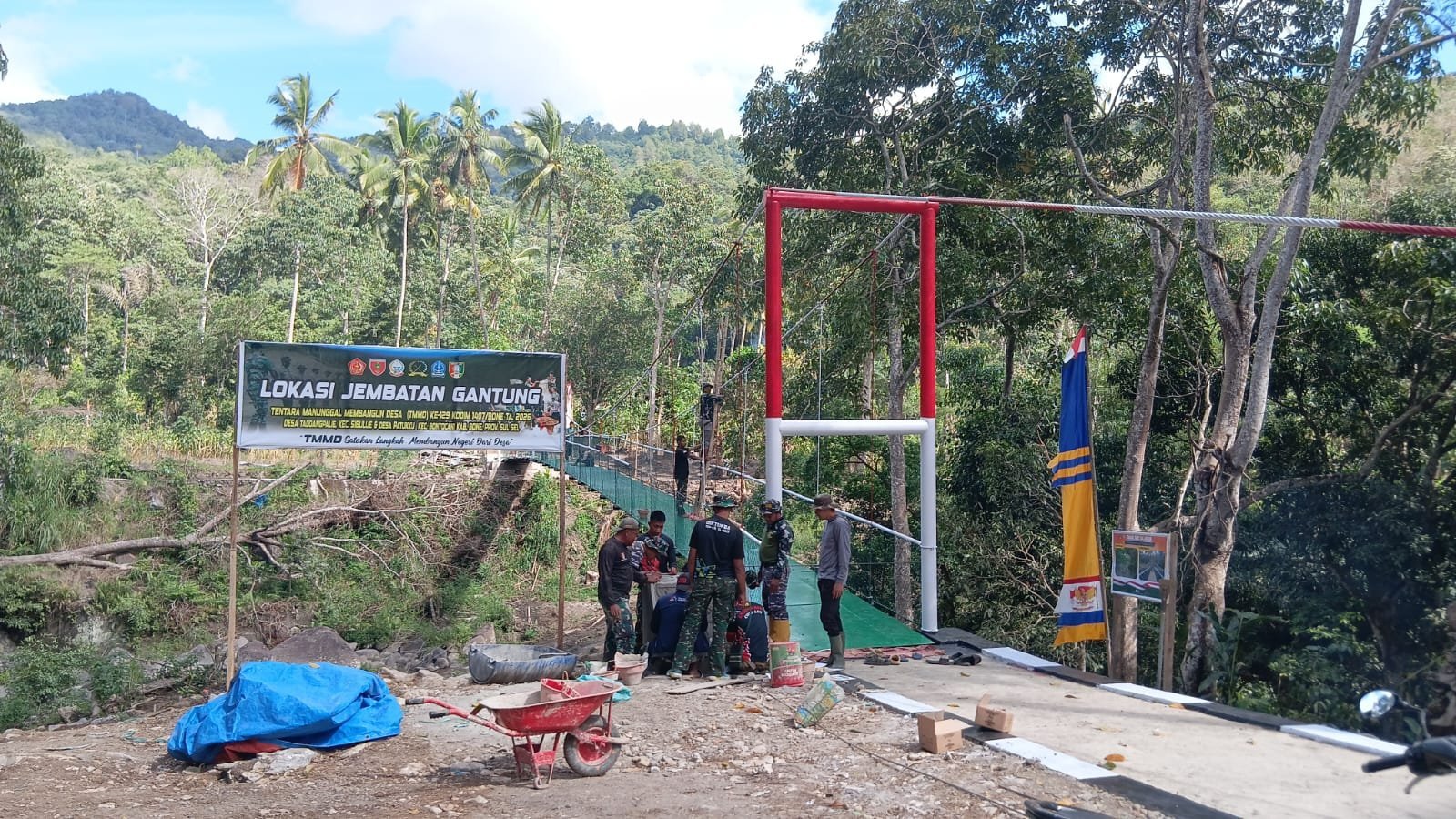 Satgas TMMD Rampungkan Prasasti di Jembatan Penghubung Dusun Pattuku-Lemo