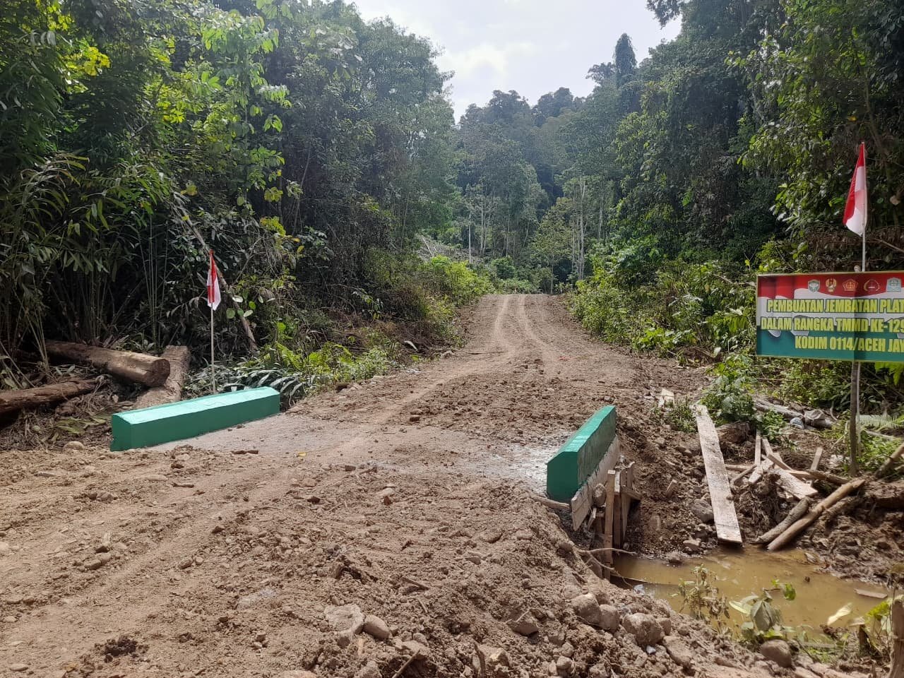 TMMD Kodim 0114/Aceh Jaya Rampungkan 4 Jembatan di Sarah Raya