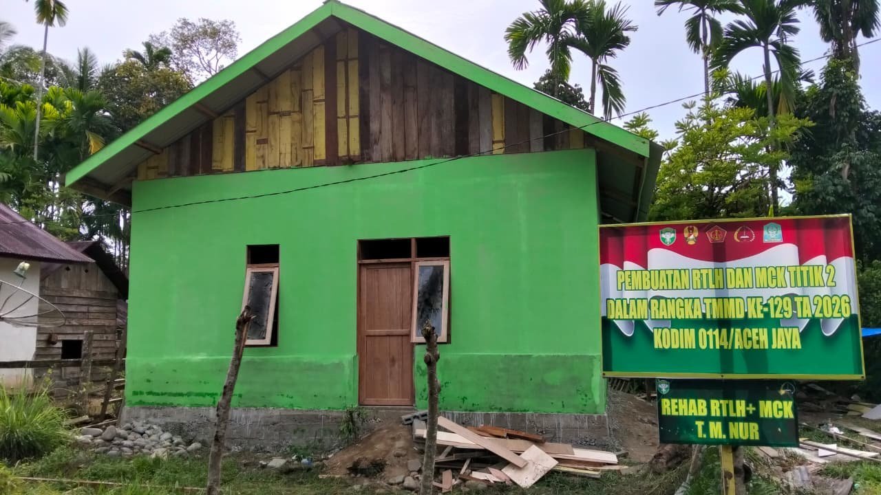Empat RTLH di Sarah Raya Rampung, Satgas TMMD Ke-129 Fokus Finishing Rumah Terakhir