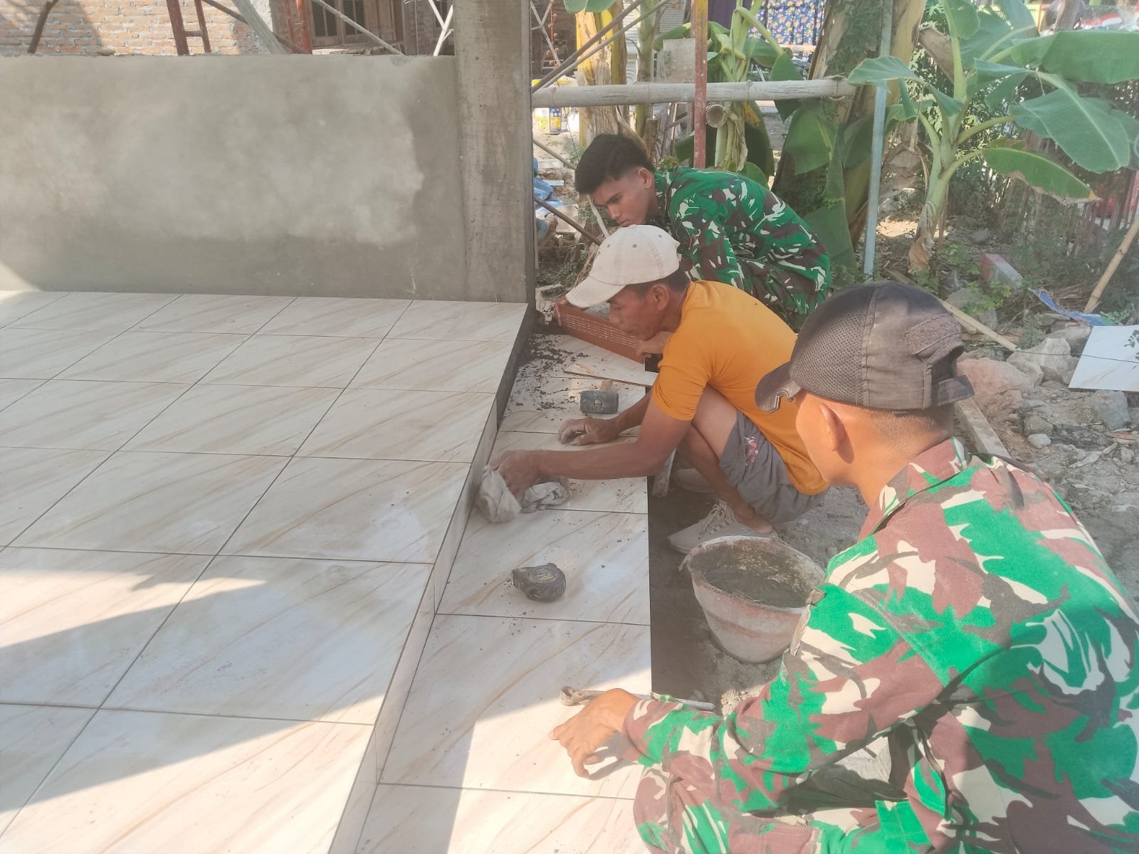 Akselerasi Pembangunan Pos Ronda 3×4 Meter di Parangjoro Jelang Penutupan TMMD