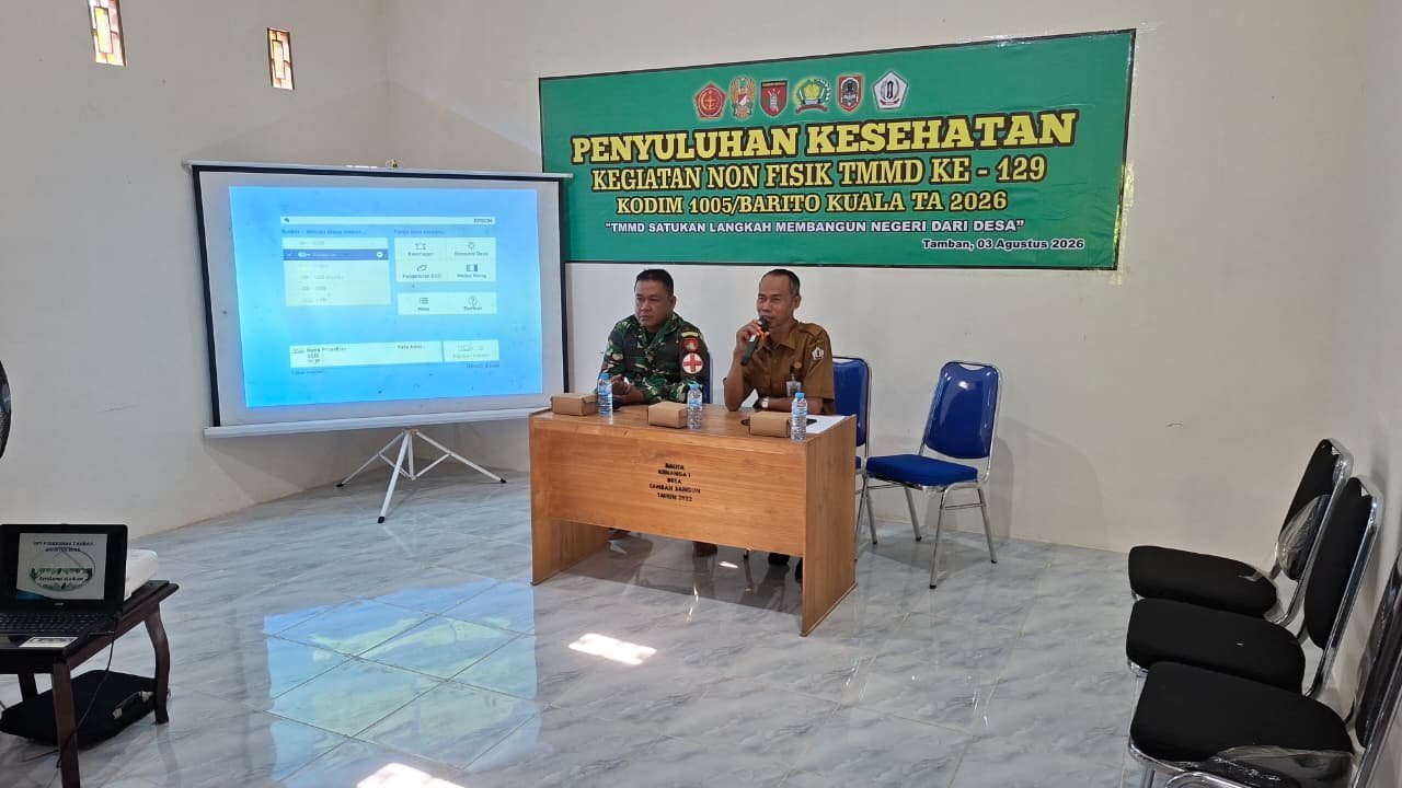 TMMD Ke-129: Penyuluhan Kesehatan Untuk Perkuat Kapasitas Masyarakat Tamban Bangun