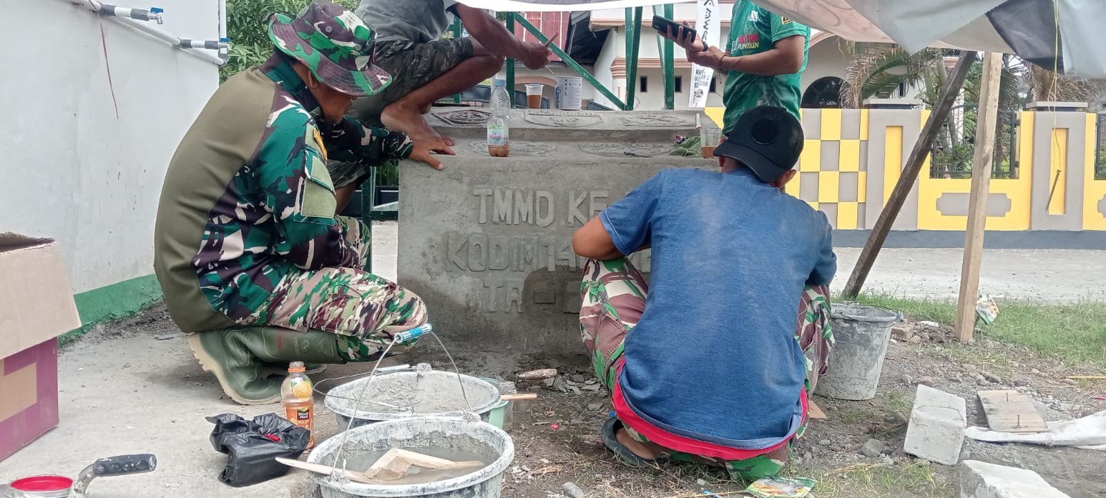 Prasasti Resmikan Pembangunan Jambanisasi dalam Program TMMD ke-129